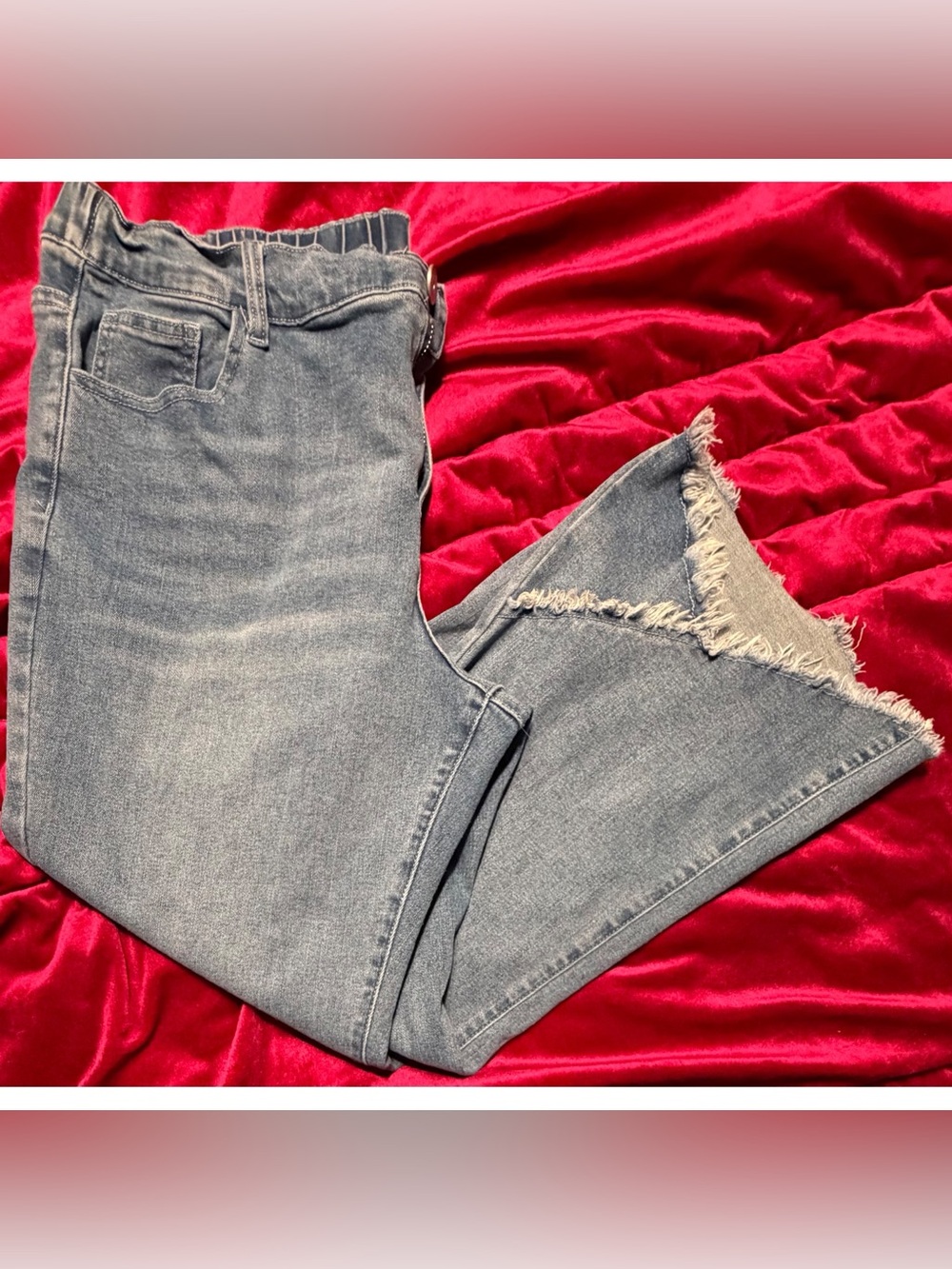 Women’s stretchy flared jean capris 2XL - Picture 2 of 3